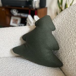 Target Bullseye Playground Christmas Tree Throw Decorative Pillow Green